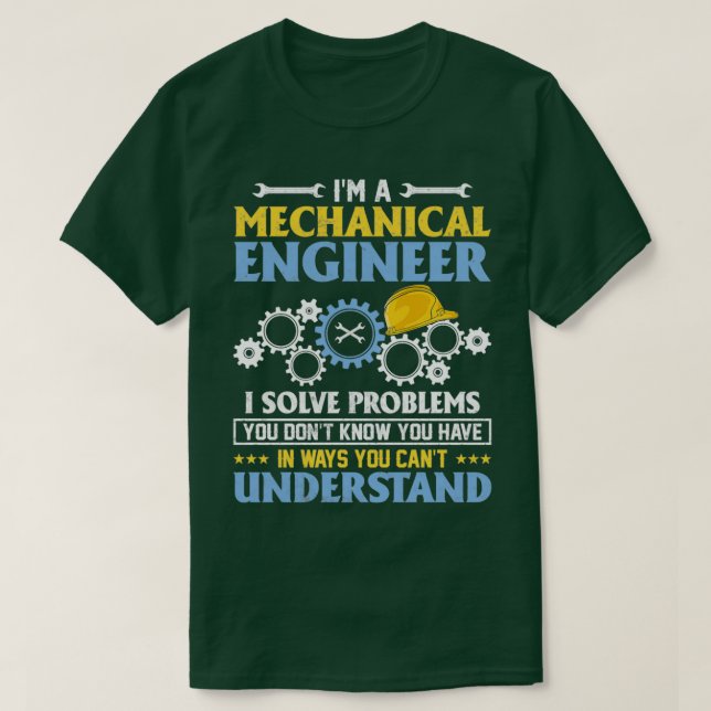 Camiseta Engenharia Mecânica Eu Sou Um Engenheiro Mecânico (Frente do Design)