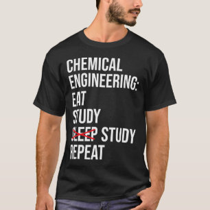 Camiseta Engenharia Química Come Estudo Sono Engenheiro Eng