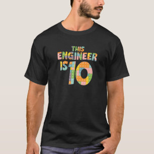 Camiseta Engenheiro 10 Anos 10 Nascer de aniversário 2012