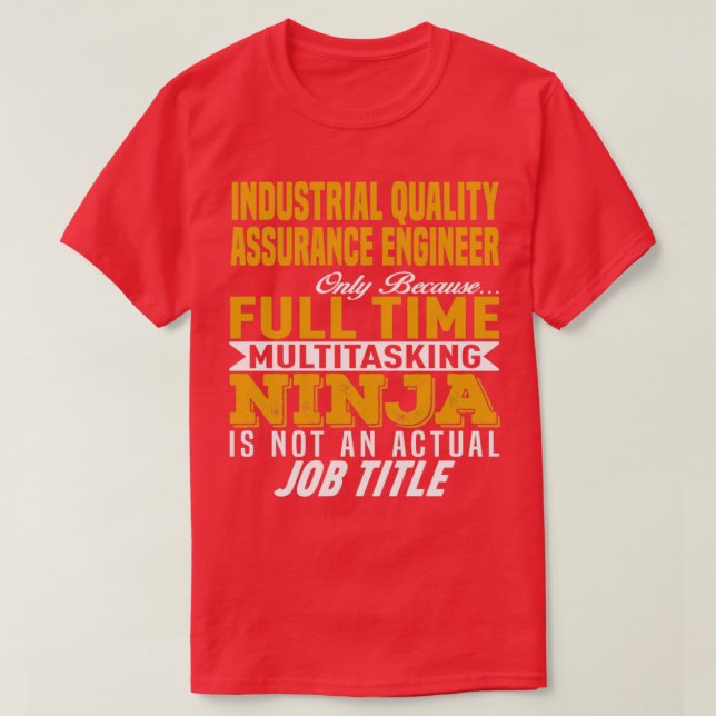Camiseta Engenheiro 1 de Garantia da Qualidade Industrial (Frente do Design)