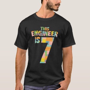 Camiseta Engenheiro 7 Anos Sétimo Nascer De Aniversário De