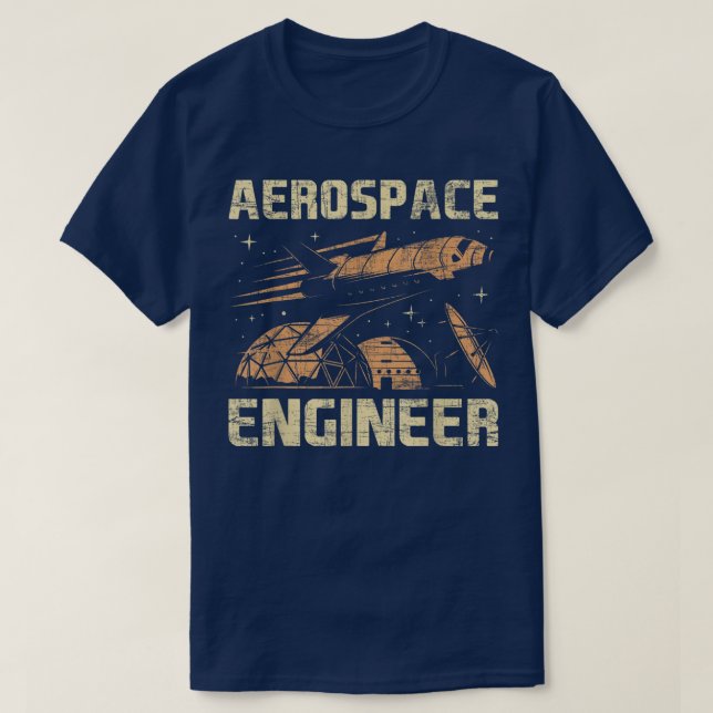 Camiseta Engenheiro AeroespacialEspacial Aeronáutico Aeroná (Frente do Design)