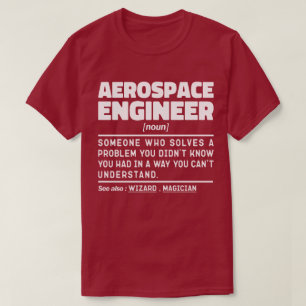 Camiseta Engenheiro Aerospace Nova Definição Sarcástico