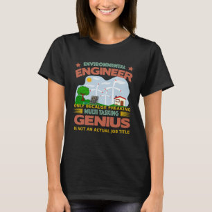 Camiseta Engenheiro Ambiental fazendo múltiplas tarefas lou