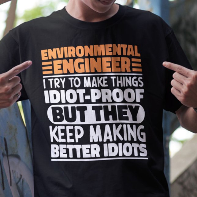 Camiseta Engenheiro Ambiental Tento Engraçado (Criador carregado)