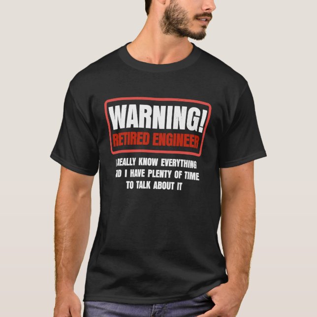 Camiseta Engenheiro aposentado de aposentadoria (Frente)