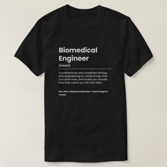Camiseta Engenheiro Biomédico Engraçado (Frente do Design)