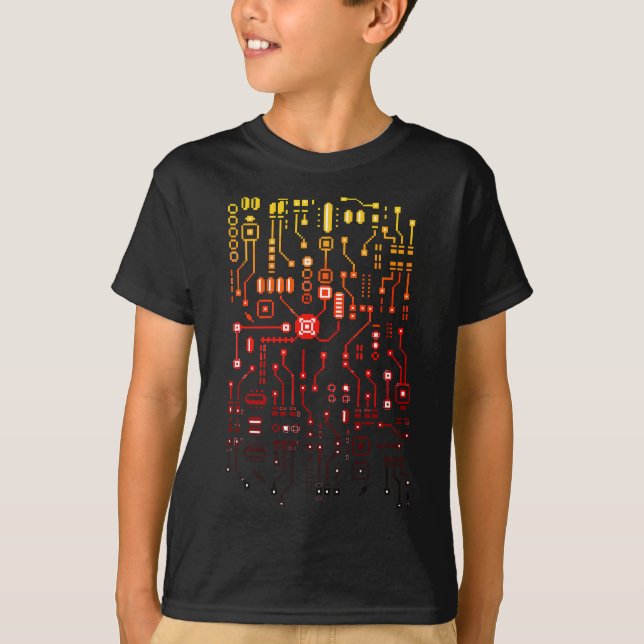 Camiseta Engenheiro Circuito de computador Conselho Engenha (Frente)
