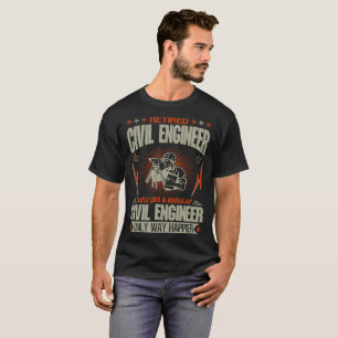 Camiseta Engenheiro civil aposentado como a maneira regular