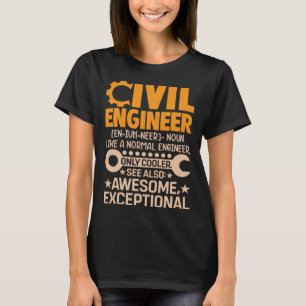 Camiseta Engenheiro Civil Como Um Engenheiro Normal Conselh