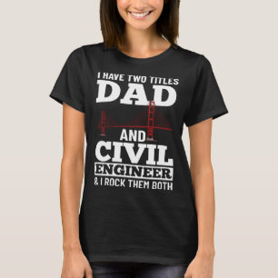 Camiseta Engenheiro Civil Construtor de Pontes Estudante de