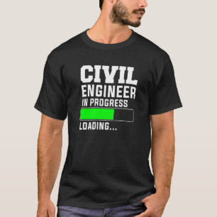 Camiseta Engenheiro Civil em Andamento Carregando Engenhari