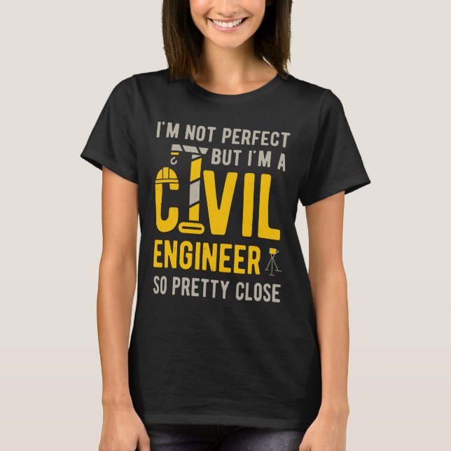 Camiseta Engenheiro Civil Engraçado (Frente)