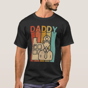 Camiseta Engenheiro Civil Estilo Retroativo Pai Vintage Grá