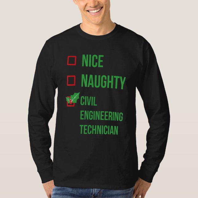 Camiseta Engenheiro Civil Funny Pajama Christma (Frente)