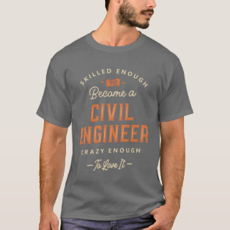 Camiseta Engenheiro Civil Título de Trabalho Engraçado Prof