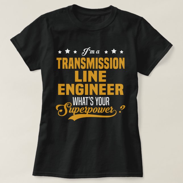 Camiseta Engenheiro da linha de transmissão (Frente do Design)