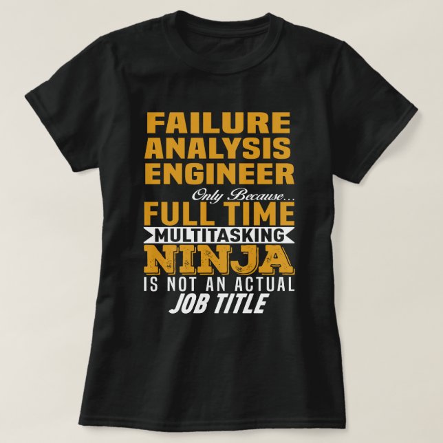 Camiseta Engenheiro de Análise de Falhas (Frente do Design)