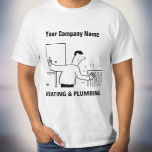 Camiseta Engenheiro de Aquecimento e Serviços de Canalizaçã
