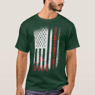Camiseta Engenheiro De Áudio American Flag USA Design para 