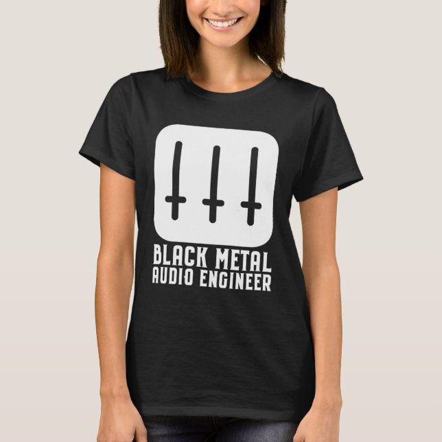 Camiseta Engenheiro de Áudio de Black Metal (Frente)