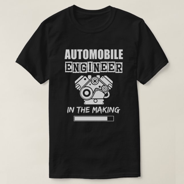 Camiseta Engenheiro de automóvel no fazer, textura simples (Frente do Design)