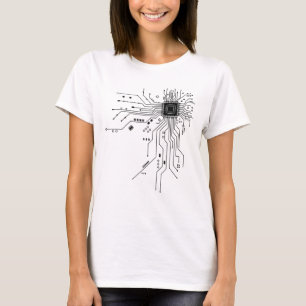 Camiseta Engenheiro De Ciência Da Computação Do Circuito Cp