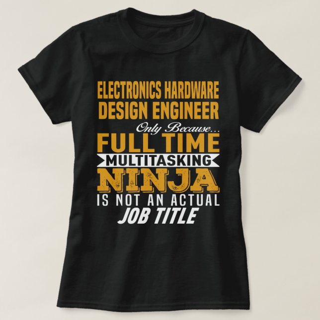 Camiseta Engenheiro de Design de hardware de eletrônicos (Frente do Design)