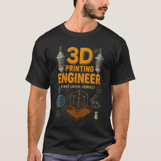 Camiseta Engenheiro de Fabricação Aditiva de Impressão 3D M