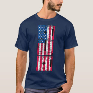Camiseta ENGENHEIRO de Música DJ Patriótico dos EUA - Bande