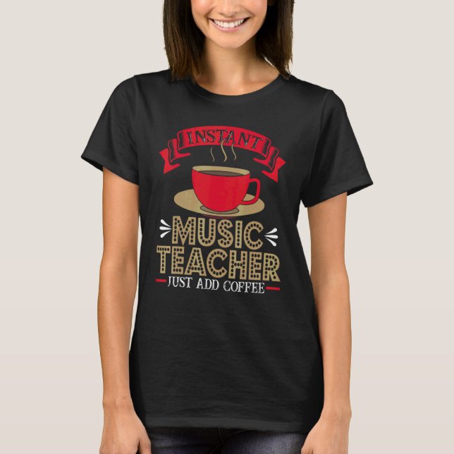 Camiseta Engenheiro de Música Professor de Música Café (Frente)