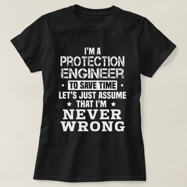 Camiseta Engenheiro de proteção (Frente do Design)