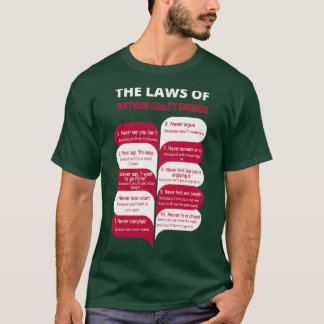 CAMISETA ENGENHEIRO DE QUALIDADE DE SOFTWARE MELHOR DESIGN