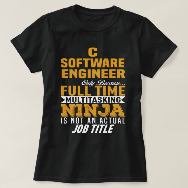 Camiseta Engenheiro de software C (Frente do Design)
