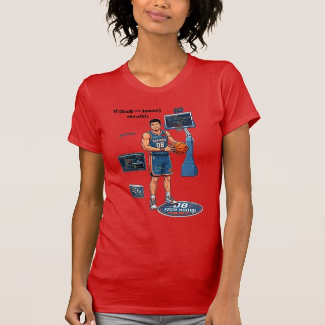 Camiseta Engenheiro de Software Chinês Jogando Basquete URM (Frente)