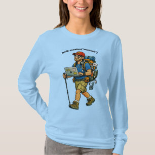 Camiseta Engenheiro de Software Indo Caminhar com uma Mochi