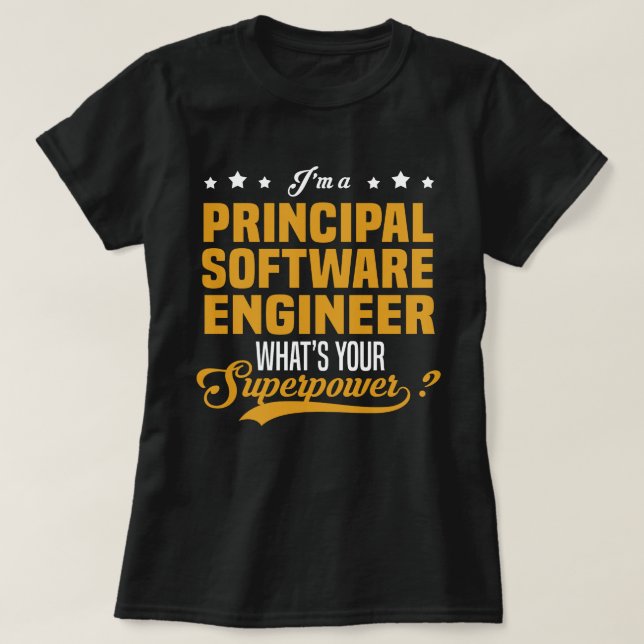 Camiseta Engenheiro de Software Principal (Frente do Design)