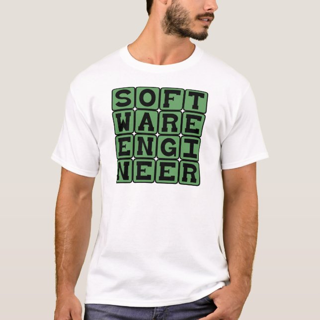 Camiseta Engenheiro de Software, Profissão de Computador (Frente)