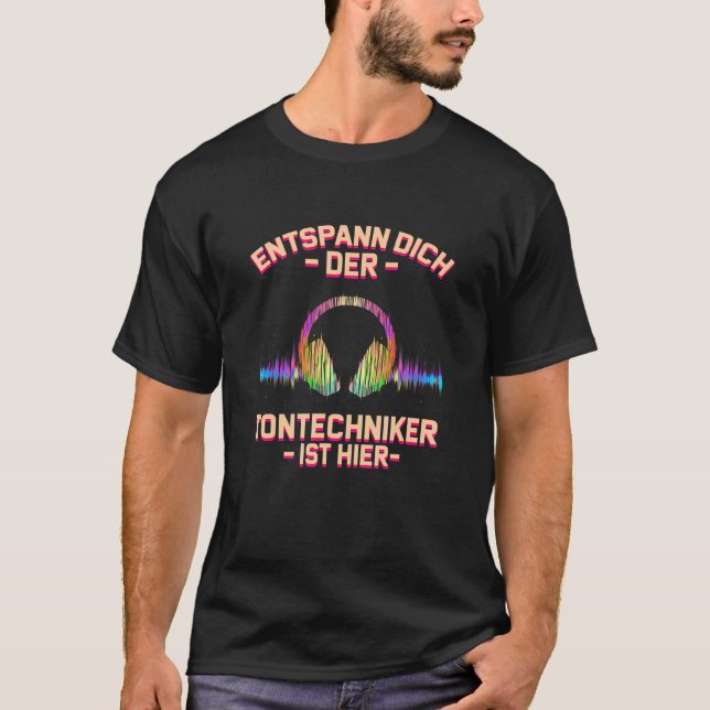 Camiseta Engenheiro de som de Fones de ouvido técnicos (Frente)