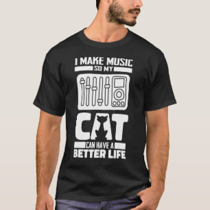 Camiseta Engenheiro de Som Gato Produtor - Estúdio Engenhei