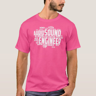 Camiseta Engenheiro de som Ideia Cloud Music Engenheiro de 