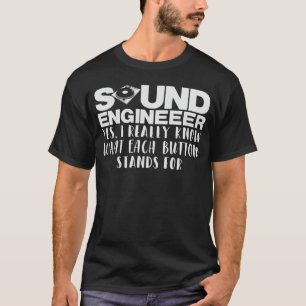 Camiseta Engenheiro de som Mixer de Piada giratória Audiófi