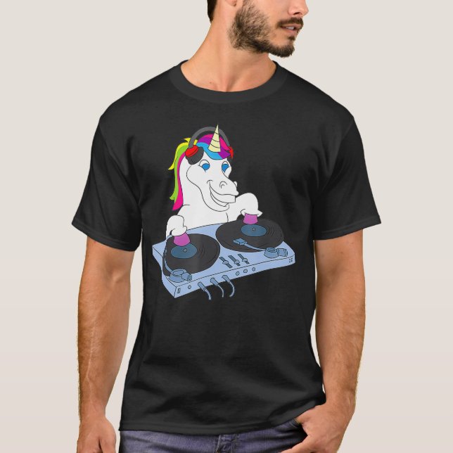 Camiseta Engenheiro de som Unicorn DJ Gift (Frente)