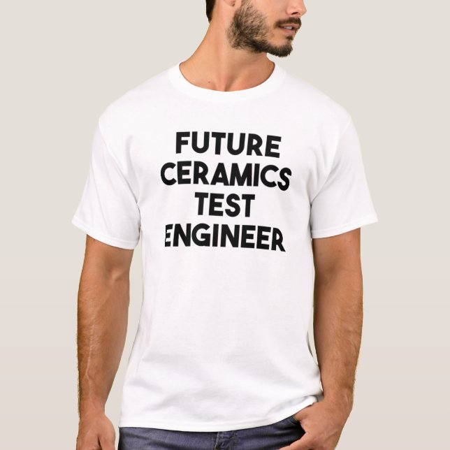 Camiseta Engenheiro de Teste de Cerâmica Futuro (Frente)