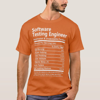 Camiseta Engenheiro de teste de software nutricional e unde