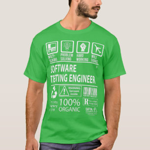Camiseta Engenheiro de teste de software Trabalho de multit