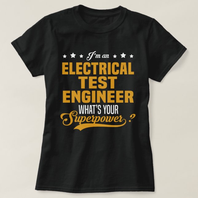 Camiseta Engenheiro de teste elétrico (Frente do Design)