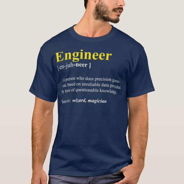 Camiseta Engenheiro Definição de Oferta Engraçado Nerd de C (Frente)