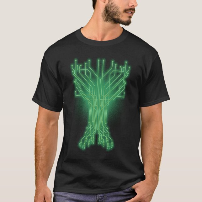 Camiseta Engenheiro Digital Tree Computer Mechanical Digita (Frente)