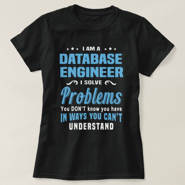Camiseta Engenheiro do banco de dados (Frente do Design)